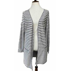 Maison Jules Women's Striped Pocket Cardigan Jacket Size L